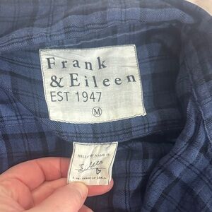 Frank & Eileen Navy Checkered Shirt